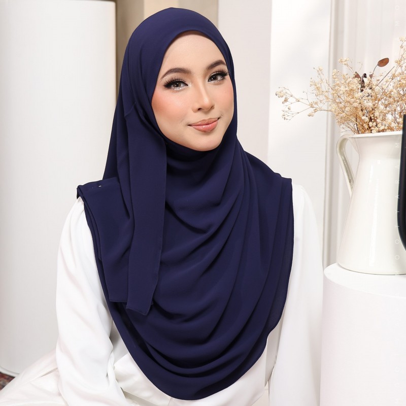 Warda Klasik Plain CP06 (Navy Blue)