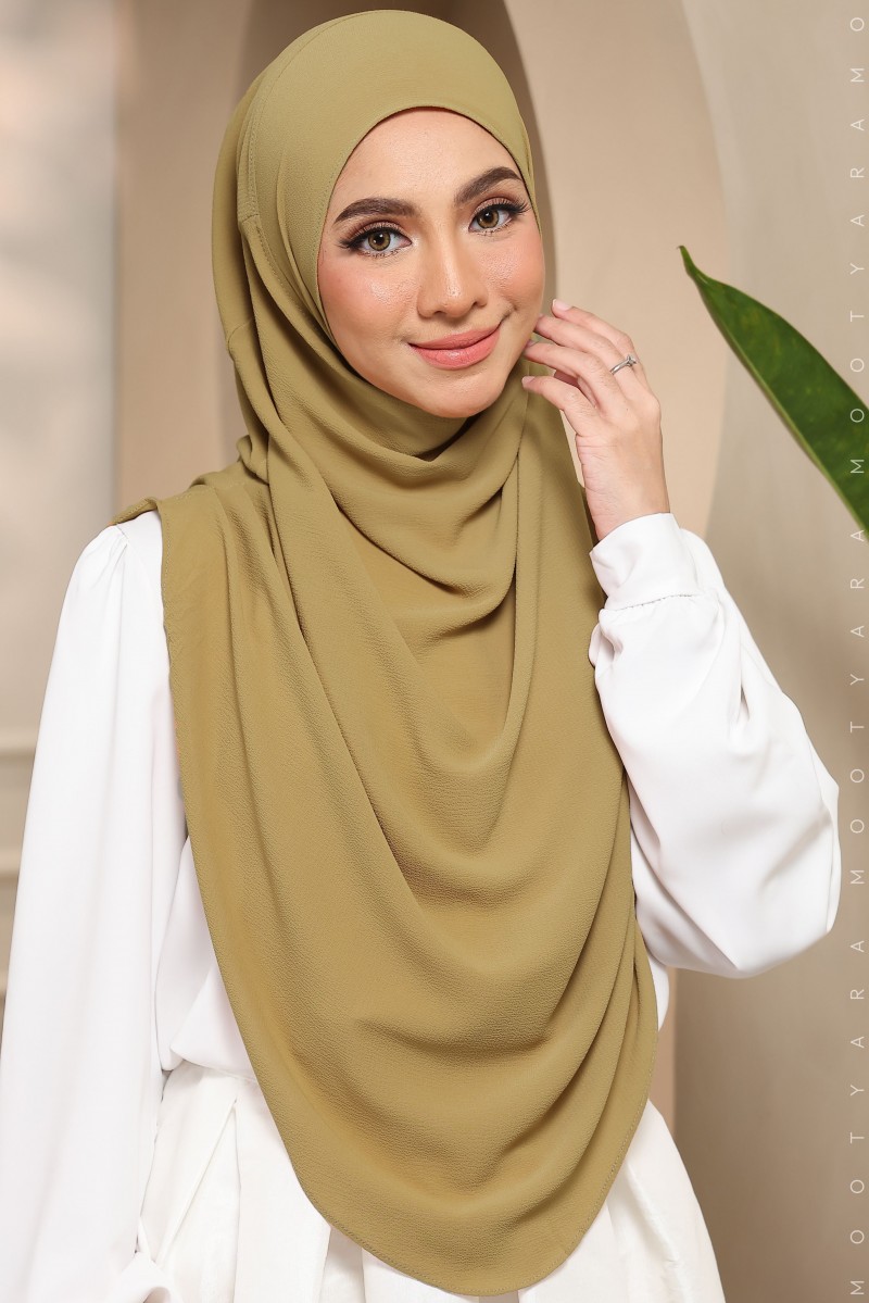 NAYLA PLAIN Instant Shawl NP11 (Olive)