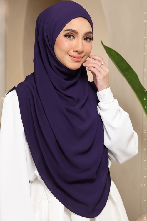 NAYLA PLAIN Instant Shawl NP34 (Wild Purple)